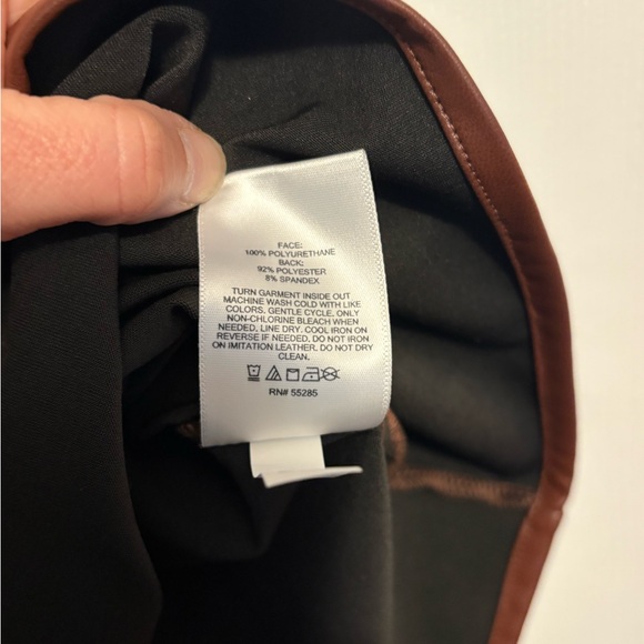 EXPRESS Faux Stretch Leather Dress, XS - Picture 5 of 6